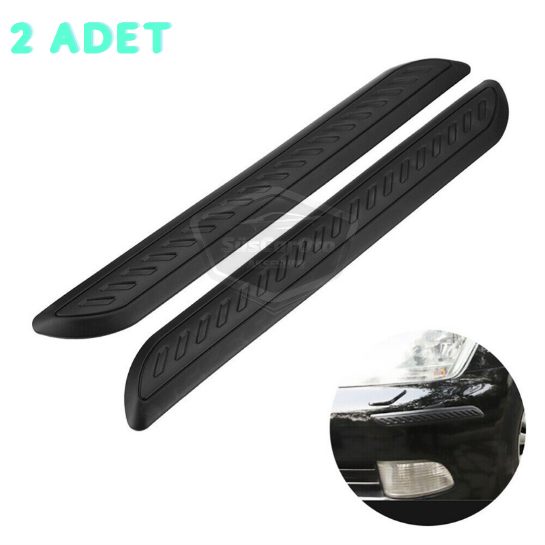 Protector de parachoques flexible 5D, tira protectora de parachoques, cinta suave, paquete de 2, negro, nuevo tipo