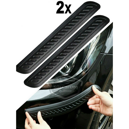 Protector de parachoques flexible 5D, tira protectora de parachoques, cinta suave, paquete de 2, negro, nuevo tipo