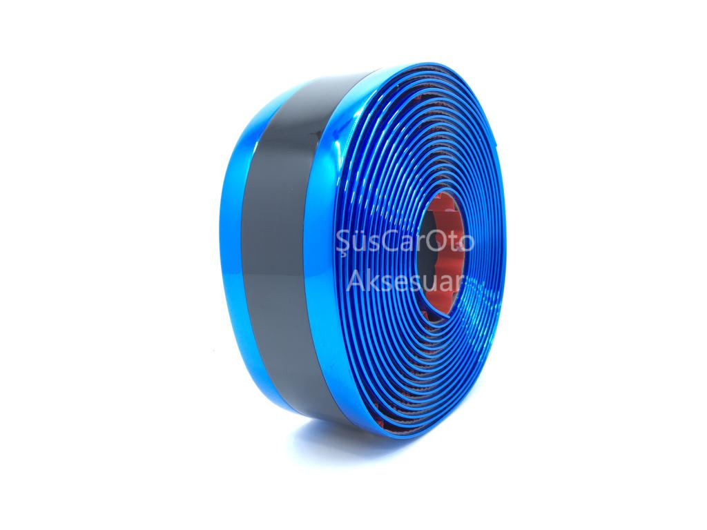5D Protector Umbral Puerta Maletero Parachoques Cinta Azul Piano Negro 5 Metros