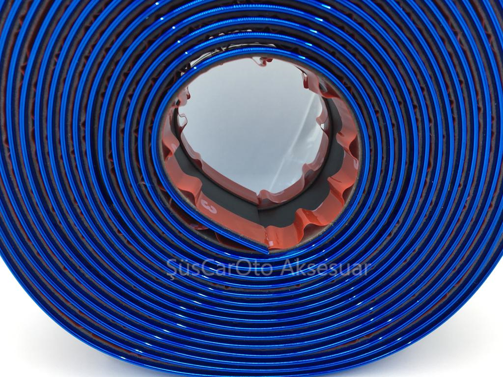 5D Protector Umbral Puerta Maletero Parachoques Cinta Azul Piano Negro 5 Metros