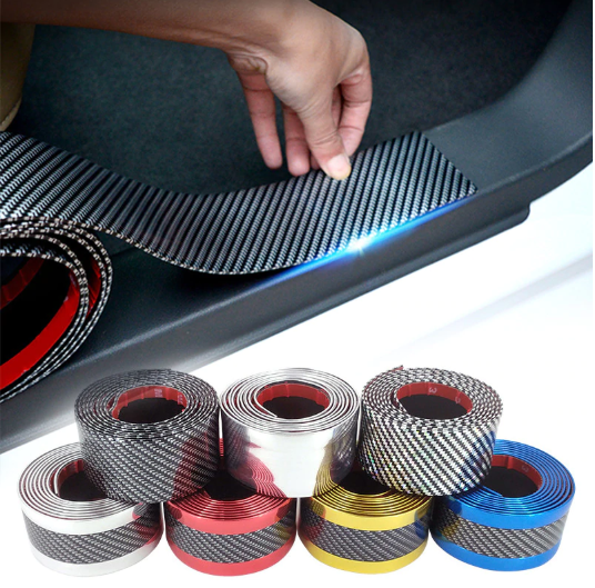 Protector de umbral de puerta de maletero de parachoques 5D, tira protectora de umbral, 5 m