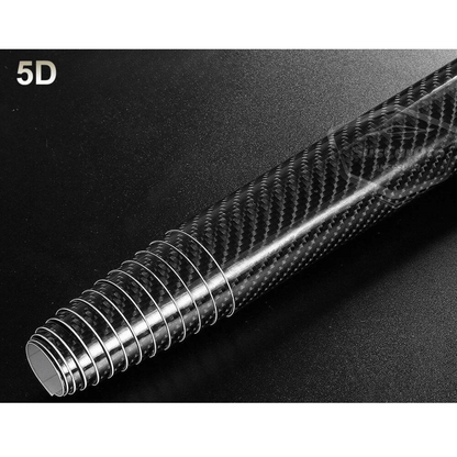 Película de fibra de carbono ultrabrillante 5D de 30 x 100 cm con canales de aire, adhesiva, para portátil, teléfono móvil, coche, multiusos, gelatina, negra ONK241