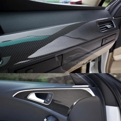Película de fibra de carbono ultrabrillante 5D de 30 x 100 cm con canales de aire, adhesiva, para portátil, teléfono móvil, coche, multiusos, gelatina, negra ONK241