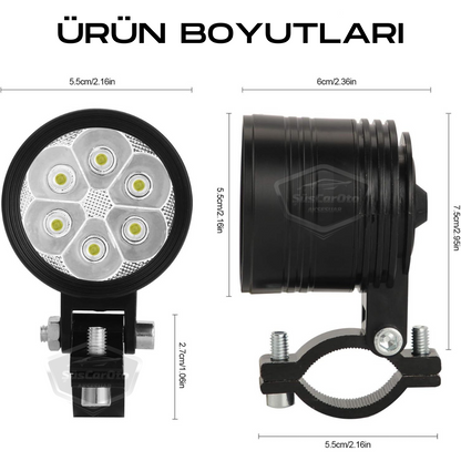 6 leds blancos antiniebla 3 modos vehículo moto todoterreno ATV carretilla elevadora lámpara LED proyector de metal para trabajo todoterreno, 2 unidades, 12/24 V