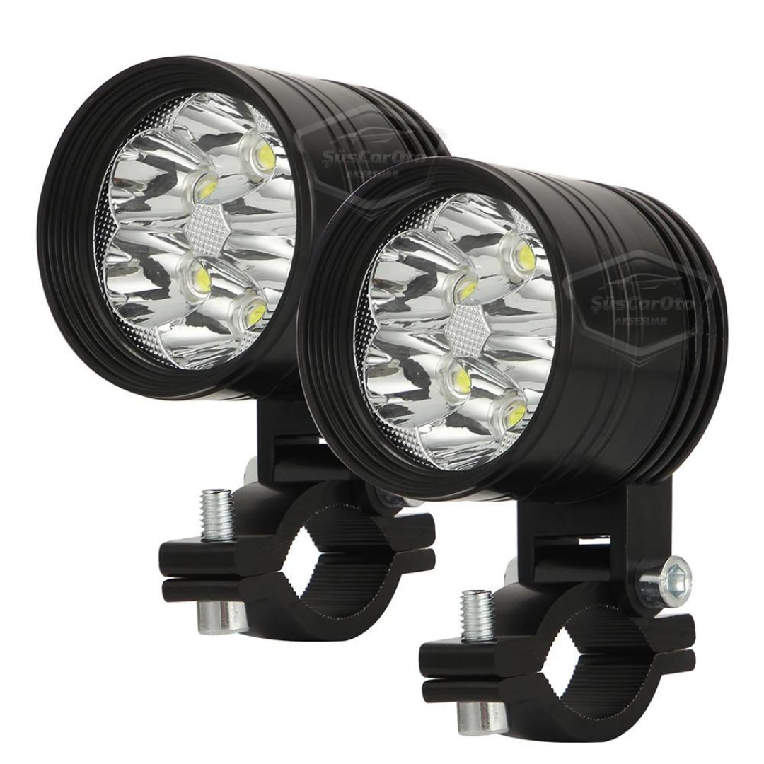 6 leds blancos antiniebla 3 modos vehículo moto todoterreno ATV carretilla elevadora lámpara LED proyector de metal para trabajo todoterreno, 2 unidades, 12/24 V