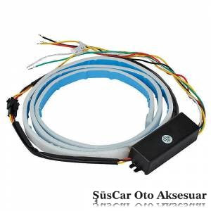 LED deslizable bajo el maletero, 7 colores, multifunción, resistente al agua, 120 cm