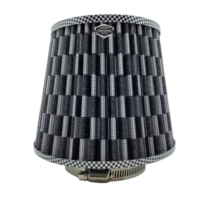 Carub - Filtro de aire abierto de rendimiento y sonido, +6 CV, tipo abierto, carbono, 76 mm