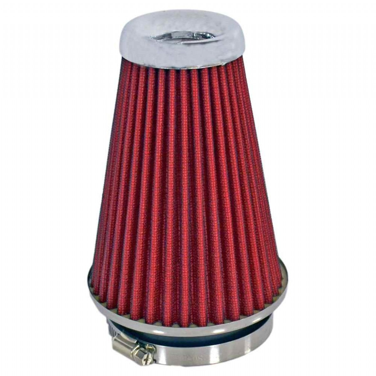 Carub Filtro de Aire Abierto de Tipo Largo, Rojo, para Sonido y Aumento de Rendimiento, +6 HP, con Adaptador Universal
