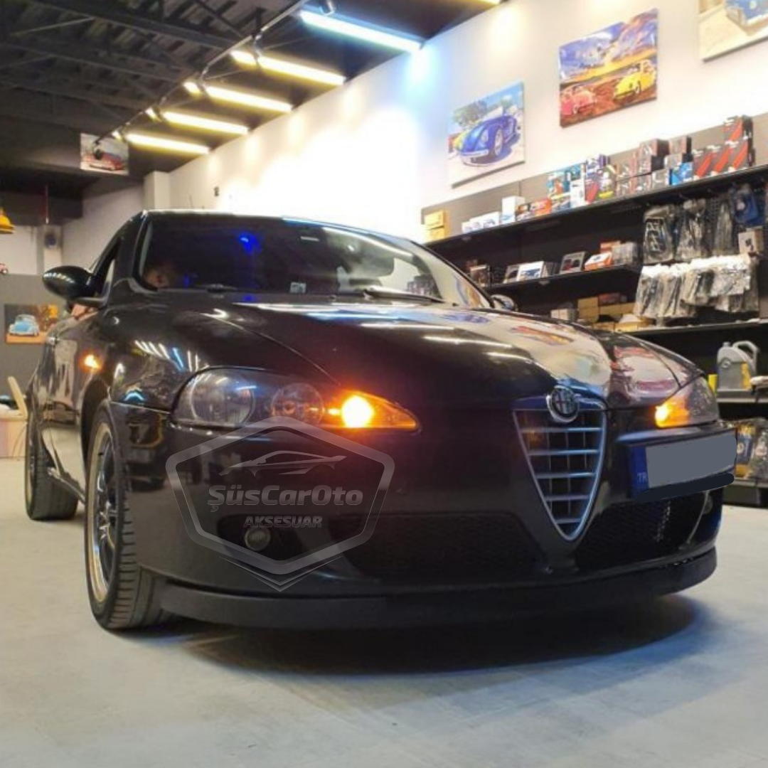 Alfa Romeo 147 Compatible Labio Delantero Flexible Universal Astra H Lip, 2 Piezas, Spoiler Bajo Parachoques, Guardabarros, Añadido Delantero