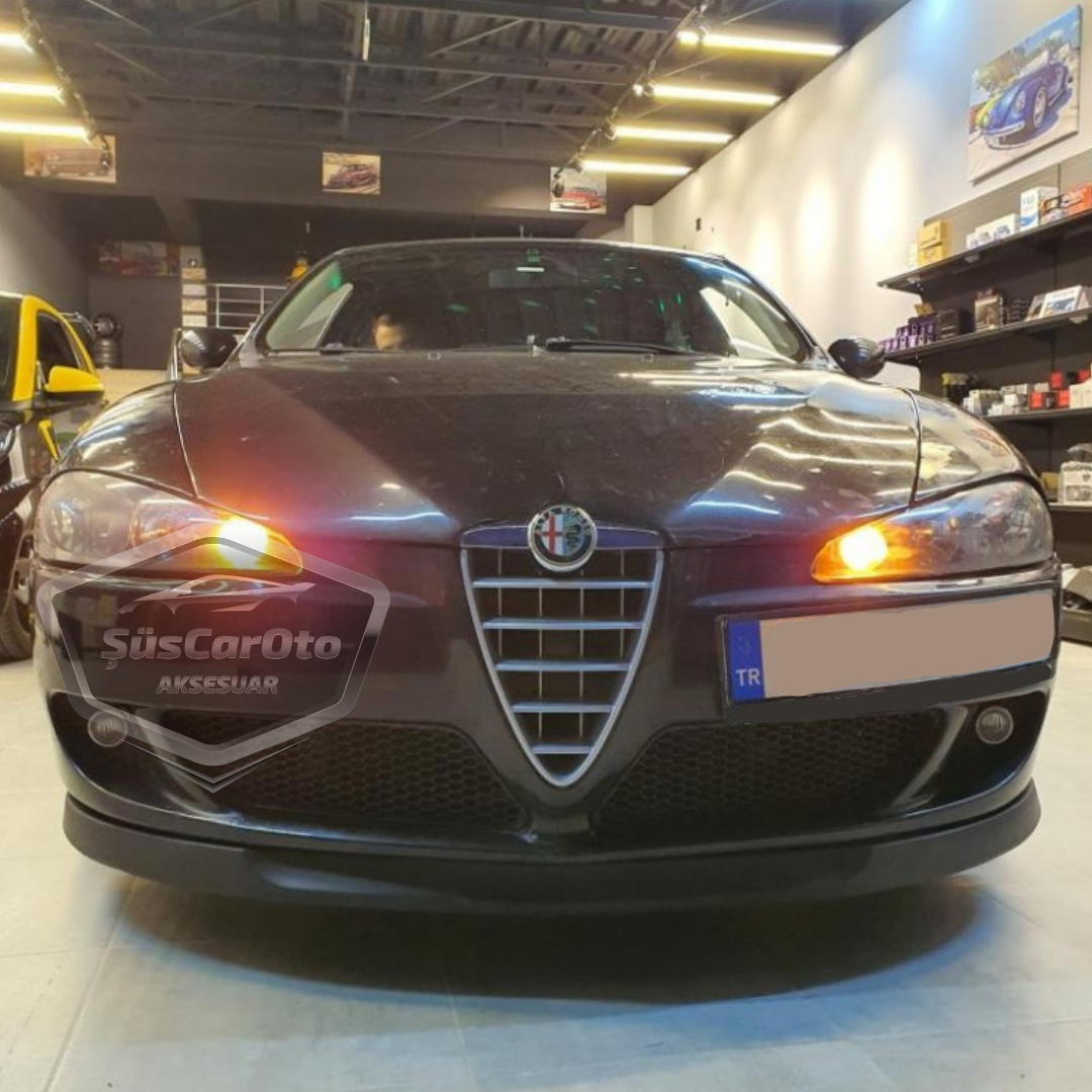 Alfa Romeo 147 Compatible Labio Delantero Flexible Universal Astra H Lip, 2 Piezas, Spoiler Bajo Parachoques, Guardabarros, Añadido Delantero