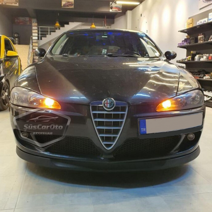 Alfa Romeo 147 Compatible Labio Delantero Flexible Universal Astra H Lip, 2 Piezas, Spoiler Bajo Parachoques, Guardabarros, Añadido Delantero