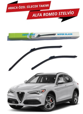 Juego de limpiaparabrisas delanteros planos para Alfa Romeo Stelvio Sentinel, izquierdo y derecho