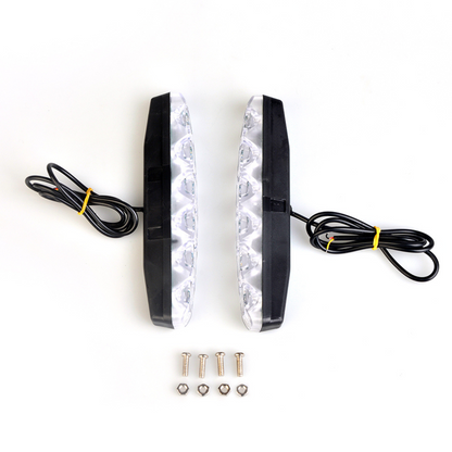 Luz diurna de 6 LED con intermitente secuencial DRL Lámpara LED diurna 18W Impermeable Ámbar Blanco