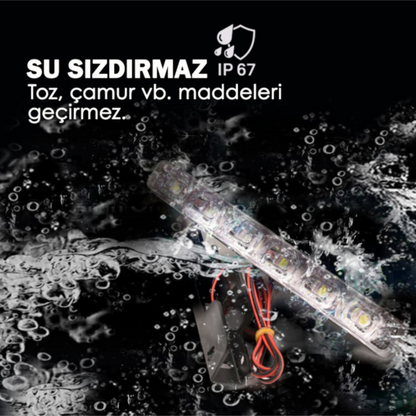 Luz diurna de 6 LED con intermitente secuencial DRL Lámpara LED diurna 18W Impermeable Ámbar Blanco