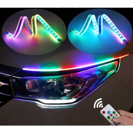 LED diurno con animación de inicio, control remoto, 8 colores de sombra y señal deslizante superior