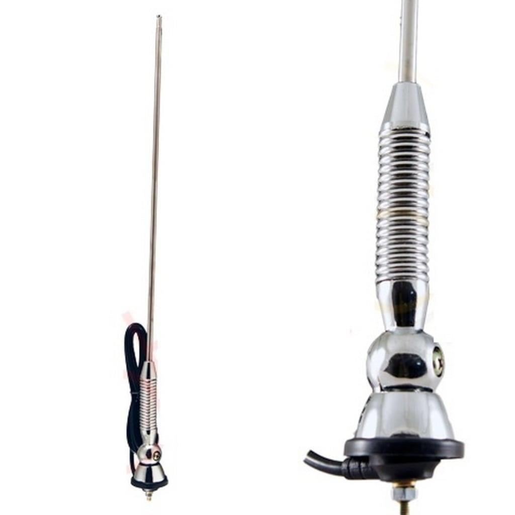 Antena de guardabarros cromada niquelada empotrable universal PMX con resorte extensible