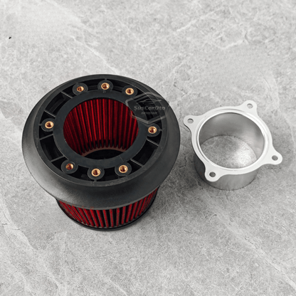 Apexi Universal Performans ve Ses Arttırıcı Aparatlı Açık Hava Filtresi Seti +6 Hp Dual Funnel Kırmızı 76 mm