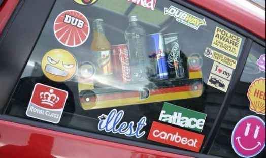 Portavasos para Coche, Soporte para Bebidas, Stand Redbull para Ventanilla de Coche