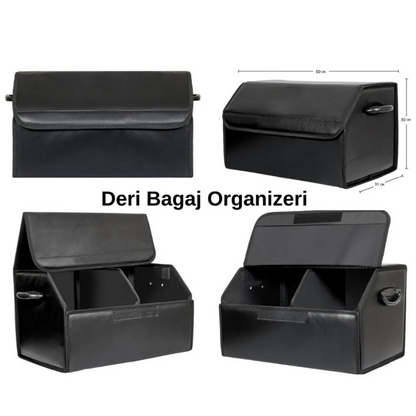Organizador de maletero de coche, bolsa de cuero, organizador de bolsa de cuero para coche, accesorios de almacenamiento para el interior del coche, accesorios para coche