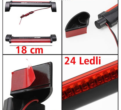 Luz de freno externa para el interior del vehículo, 24 leds, universal 12 voltios