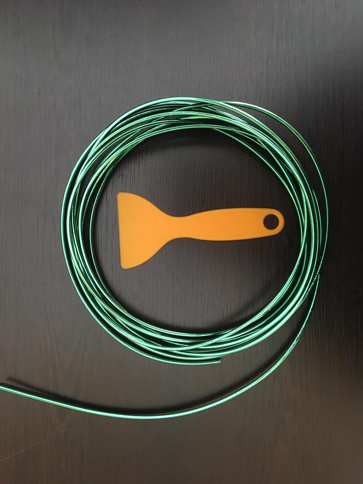 Vehículo Interior 5M Tira de Luz de Ambiente para Salpicadero, Tira de Hilo Decorativa con Adaptador VERDE