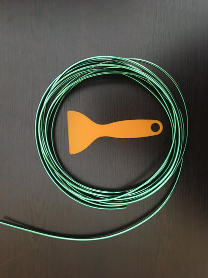 Vehículo Interior 5M Tira de Luz de Ambiente para Salpicadero, Tira de Hilo Decorativa con Adaptador VERDE