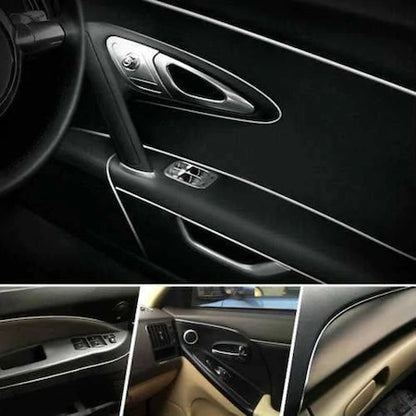 Borde de moldura interior de coche, tira de cordón nueva, de espiga, niquelada, 5 metros