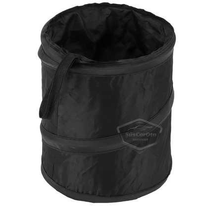 Cubo de basura plegable para coche, cenicero portátil, papelera, organizador de coche, mini caja de almacenamiento funcional, organizador negro