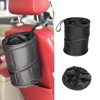 Cubo de basura plegable para coche, cenicero portátil, papelera, organizador de coche, mini caja de almacenamiento funcional, organizador negro