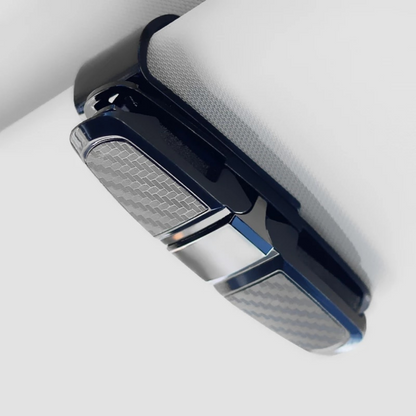 Soporte de gafas para coche, visera, clip de sujeción, carbono ONP38
