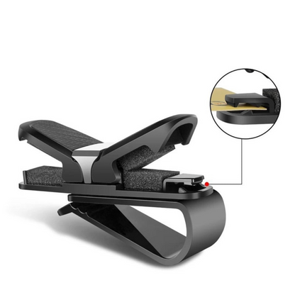 Soporte de gafas para coche, visera, clip de sujeción, carbono ONP38