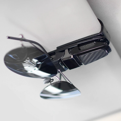 Soporte de gafas para coche, visera, clip de sujeción, carbono ONP38