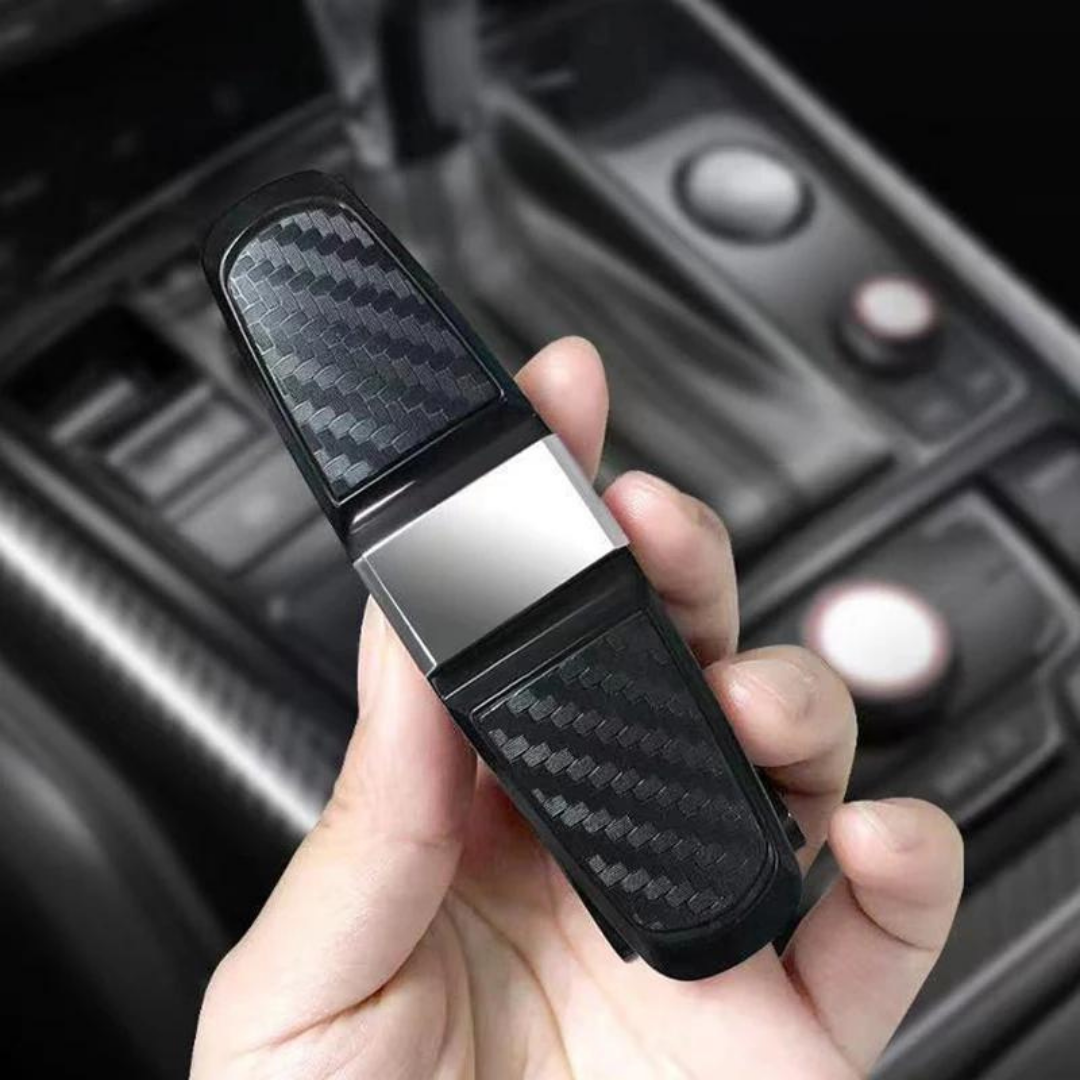 Soporte de gafas para coche, visera, clip de sujeción, carbono ONP38