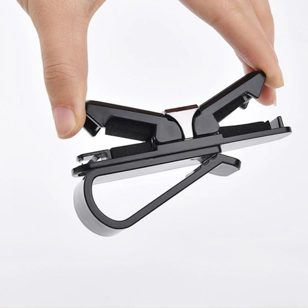 Soporte de gafas para coche, visera, clip de sujeción, carbono ONP38