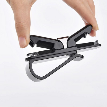 Soporte de gafas para coche, visera, clip de sujeción, carbono ONP38