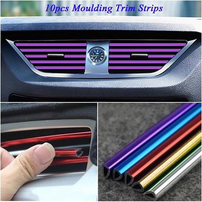 Kit de embellecedores decorativos para rejilla de ventilación de aire acondicionado, color morado