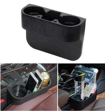 Portavasos y reposacabezas para coche, beige