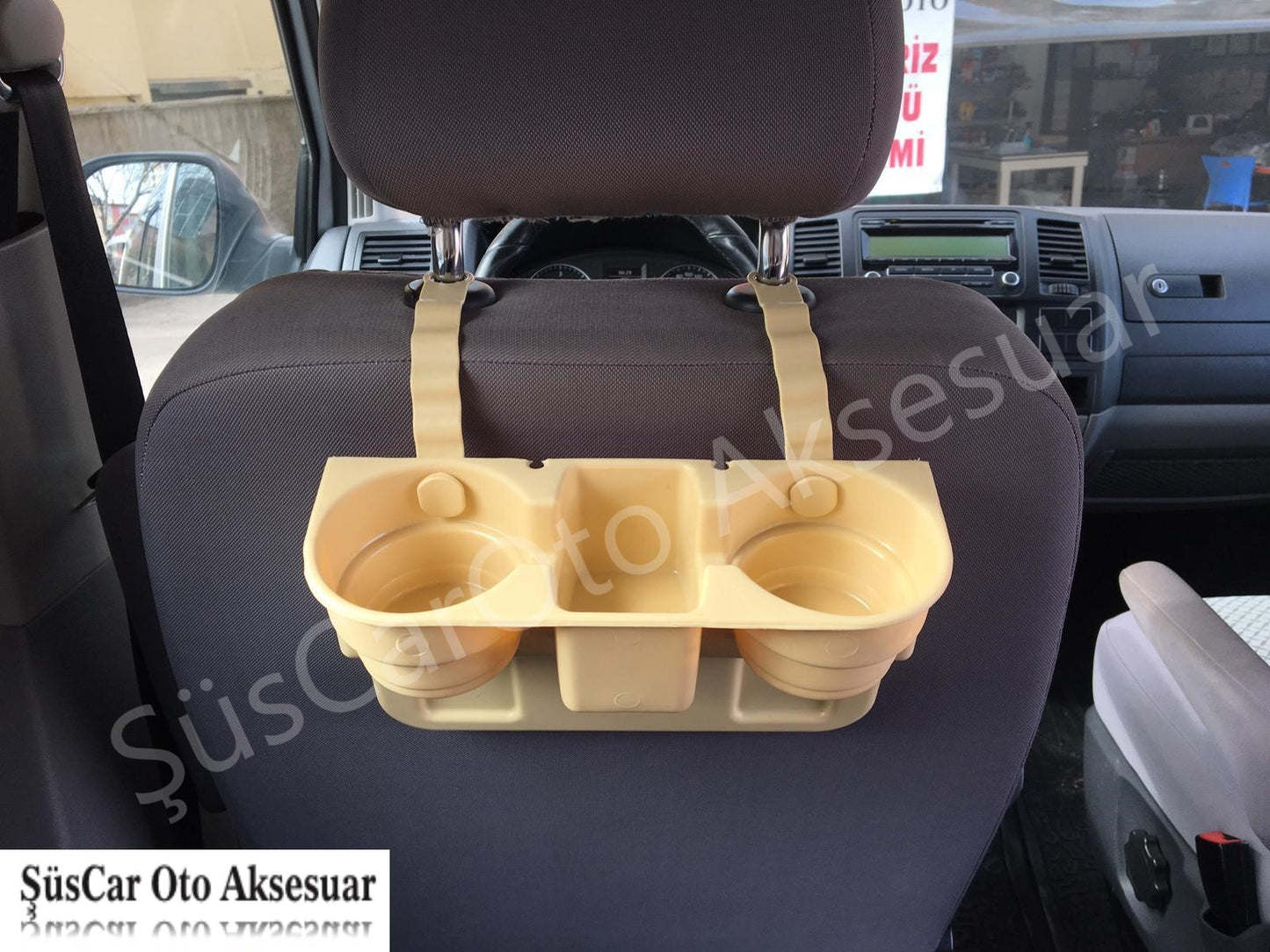 Portavasos de coche para el reposacabezas y entre los asientos