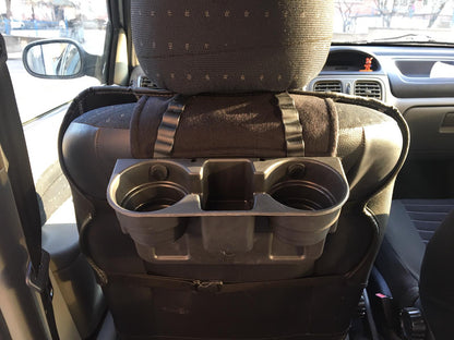 Portavasos de coche para el reposacabezas y entre los asientos