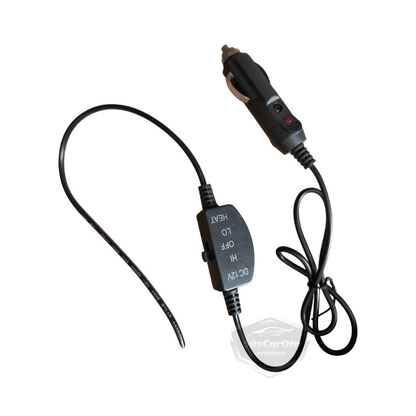 Calentador de asientos de coche Cojín de asiento calefactable para coche Ajuste de calor Entrada de encendedor de cigarrillos Plug and Play Beige 12V 1 unidad