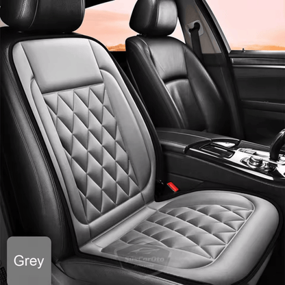 Calentador de asientos para coche, cojín de asiento calefactable para coche, con entrada de encendedor, temperatura ajustable, Plug and Play, gris, 12 V, 1 unidad