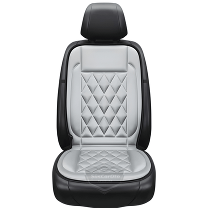 Calentador de asientos para coche, cojín de asiento calefactable para coche, con entrada de encendedor, temperatura ajustable, Plug and Play, gris, 12 V, 1 unidad