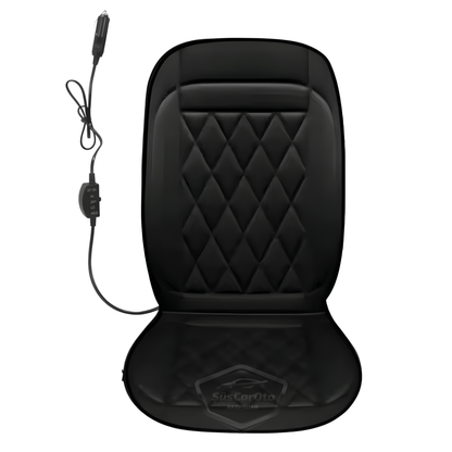 Calentador de asiento para coche, cojín térmico para asiento de coche, encendedor de cigarrillos, ajuste de calor, plug and play, negro, 12 V, 1 unidad