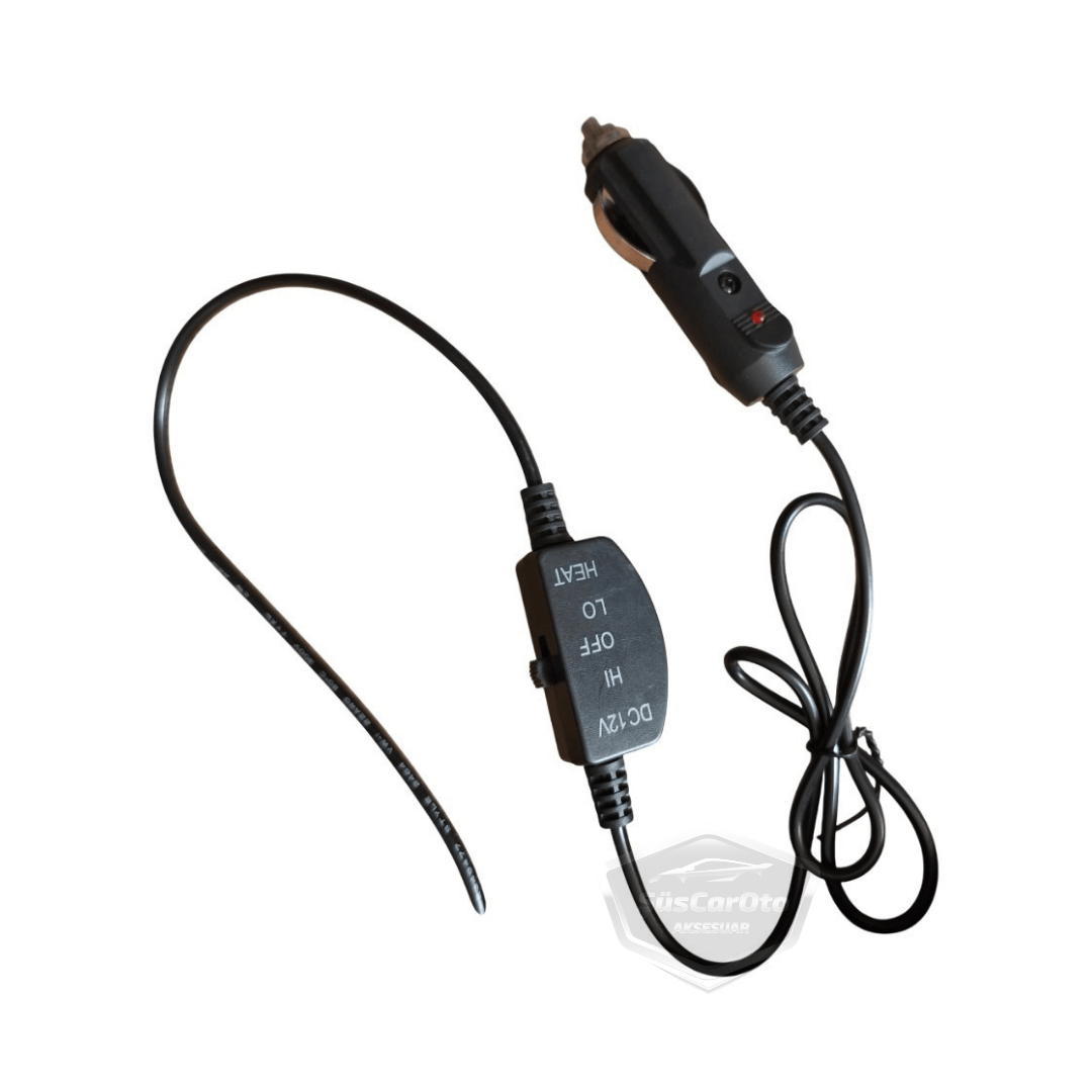 Calefactor de asiento de coche, tractor, camión, furgoneta, cojín de asiento calefactable, entrada de mechero, control de temperatura, Plug and Play, negro, 24V, 1 pieza