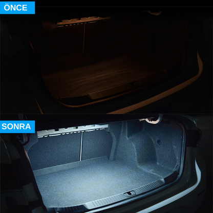 Luz de techo interior para coche, gris, magnética, para maletero, con imán, recargable por USB, luz interior para coche, LED blanco