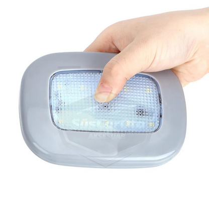 Luz de techo interior para coche, gris, magnética, para maletero, con imán, recargable por USB, luz interior para coche, LED blanco