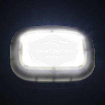 Luz de techo interior para coche, gris, magnética, para maletero, con imán, recargable por USB, luz interior para coche, LED blanco