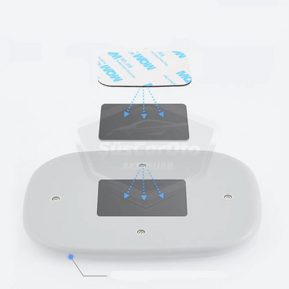 Luz de techo interior para coche, gris, magnética, para maletero, con imán, recargable por USB, luz interior para coche, LED blanco