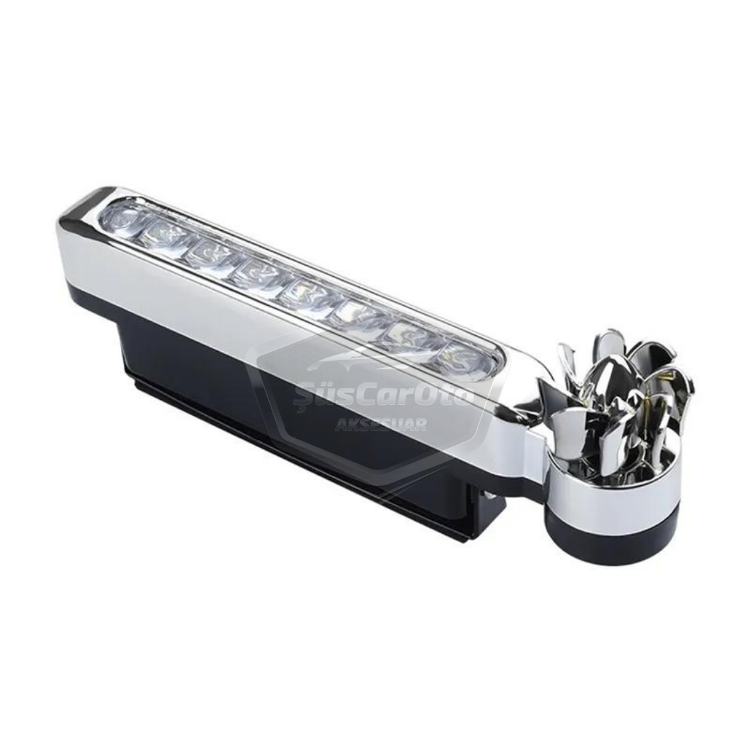 Luz diurna LED inalámbrica de energía eólica para coche, 8 LED, con volantes, sin electricidad, impermeable, RGB de colores ONG77