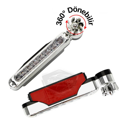 Luz diurna LED inalámbrica de energía eólica para coche, 8 LED, con volantes, sin electricidad, impermeable, RGB de colores ONG77